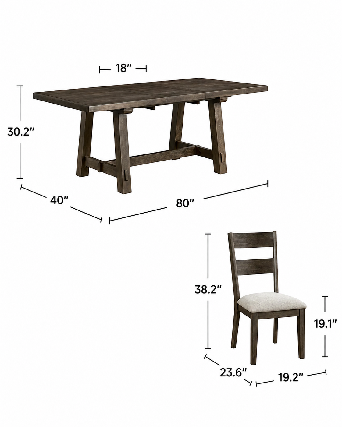 Brinley 7 Pc Dining Set