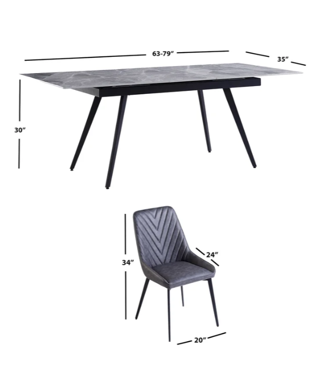 Leyera 5 Pc Dining Set